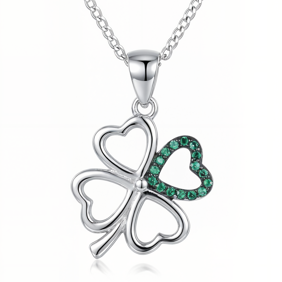Silver Four Leaf Clover Shamrock Necklace – Alexander Castle