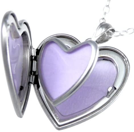 Sterling Silver Butterfly Family Locket with 18" Silver Chain and gift box - 4 Photo Windows Inside