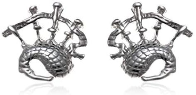 Sterling Silver Bagpipes - Scottish Earrings