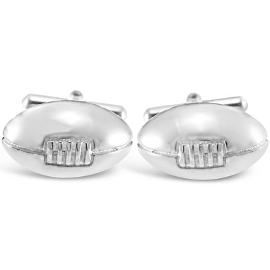 Sterling Silver Rugby Ball Cufflinks & Gift Box - Mens Gift