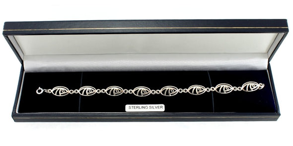 Scottish Jewellery Shop Sterling Silver Charles Rennie Mackintosh Bracelet & Gift Box