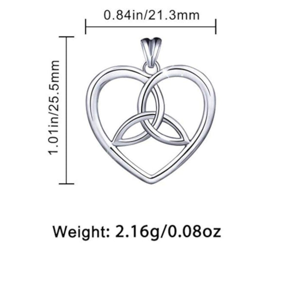 Alexander Castle Sterling Silver Celtic Heart Trinity Triskele Pendant Necklace with 18" Chain and gift box. Great woman's gift for Christmas or Birthday's