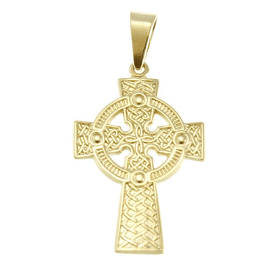 9ct Gold Celtic Cross Pendant with Jewellery Presentation Box - Does not include necklace chain