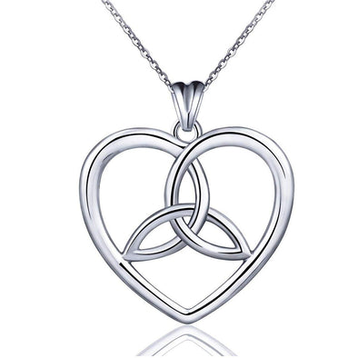 Alexander Castle Sterling Silver Celtic Heart Trinity Triskele Pendant Necklace with 18" Chain and gift box. Great woman's gift for Christmas or Birthday's