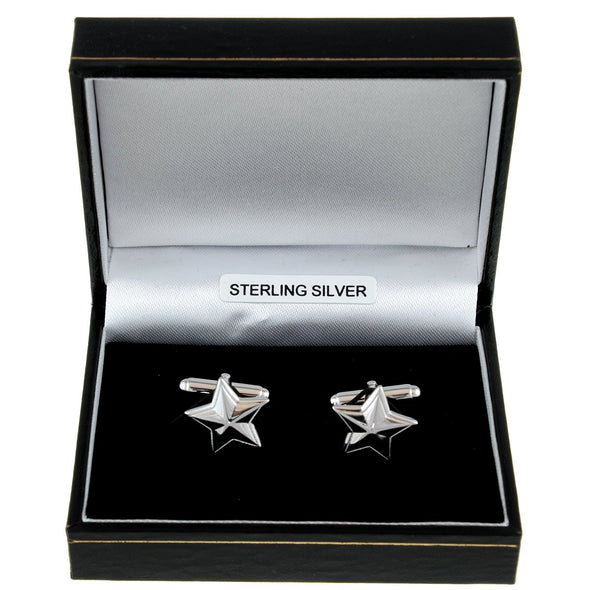 Sterling Silver Star Cufflinks