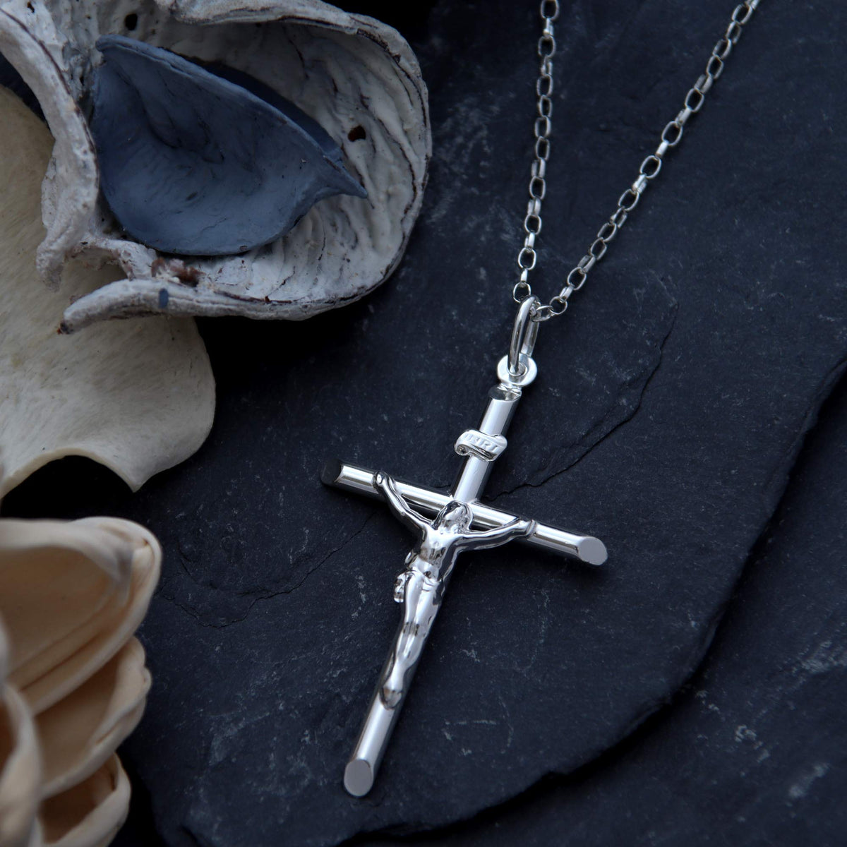 Sterling Silver Cross Necklace For Women - Faith Pendant With CZ Stones, Adjustable Chain, Religious Jewelry Gift