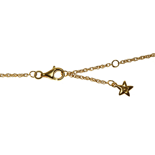 Gold plated sterling silver coin pendant necklace with adjustable chain and jewellery gift box