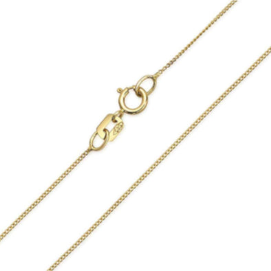 9ct Yellow Gold 16" Chain - 1.1g - Perfect for a pendant, suitable for ladies or girls