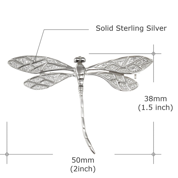 Sterling Silver Dragonfly Brooch & Gift Box