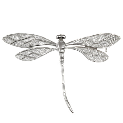 Sterling Silver Dragonfly Brooch & Gift Box