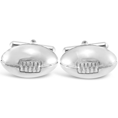 Sterling Silver Cufflinks - Novelty Cufflinks for Men with Jewellery Gift Box - Rugby Gifts for Men