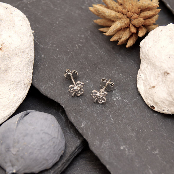 Irish Shamrock Stud Earrings Sterling Silver Earrings for Women with Jewellery Gift Box - Gift for Women