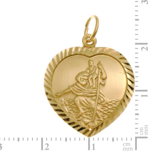 9ct Gold St Christopher Pendant Medal - PENDANT ONLY with Jewellery Gift Box