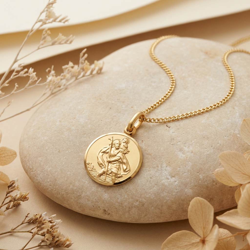 9ct Gold St Christopher - Vintage Jewellery & Watches Online 9ct Gold St Christopher - Vintage Jewellery & Watches Online