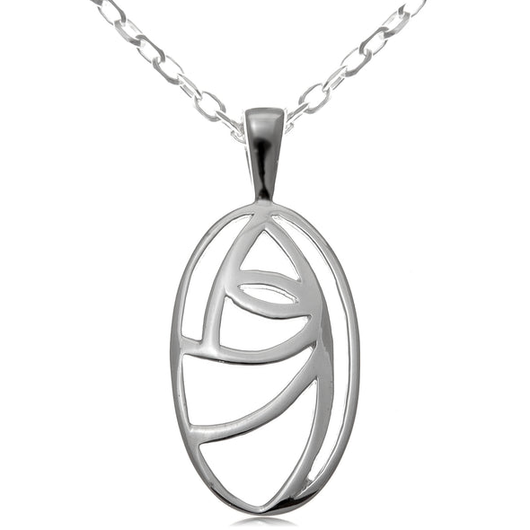 Women's Jewellery Sterling Silver Charles Rennie Mackintosh Gift Set - Necklace and Earring Set with Jewellery Gift Box