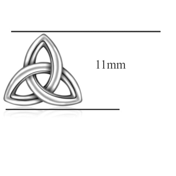 Sterling Silver Celtic Trinity Knot Triquetra Earring & Necklace Set for Women with Jewellery Gift Box - Irish Jewellery Set