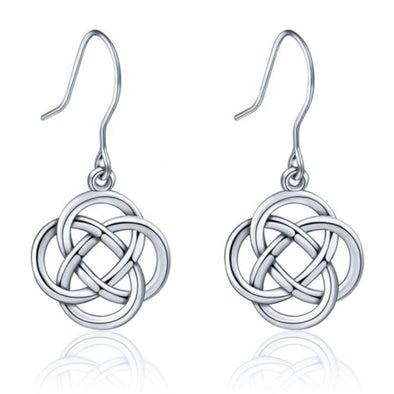 Sterling Silver Celtic Knot Earrings for Women - Hypoallergenic Drop Earrings with Jewellery Gift Box