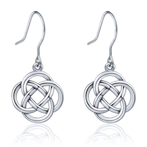 Sterling Silver Celtic Knot Earrings for Women - Hypoallergenic Drop Earrings with Jewellery Gift Box