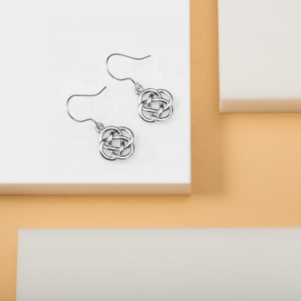 Sterling Silver Celtic Knot Earrings for Women - Hypoallergenic Drop Earrings with Jewellery Gift Box
