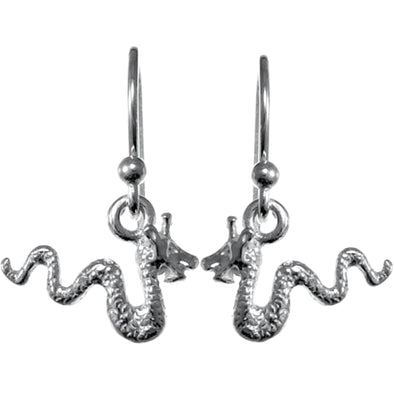 Sterling Silver Scottish Loch Ness Monster Earrings 13mm x 8mm Drop Earrings with Jewellery Gift Box - Scottish Gifts for Women Girls Teens