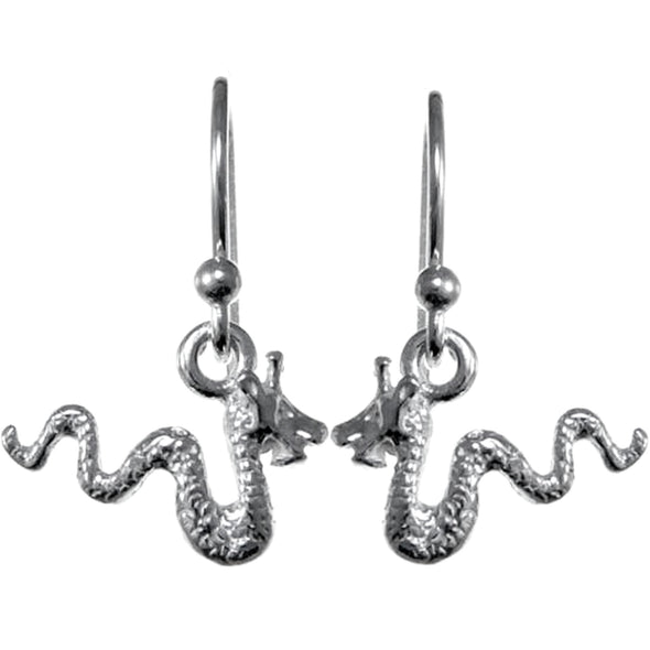Sterling Silver Scottish Loch Ness Monster Earrings 13mm x 8mm Drop Earrings with Jewellery Gift Box - Scottish Gifts for Women Girls Teens