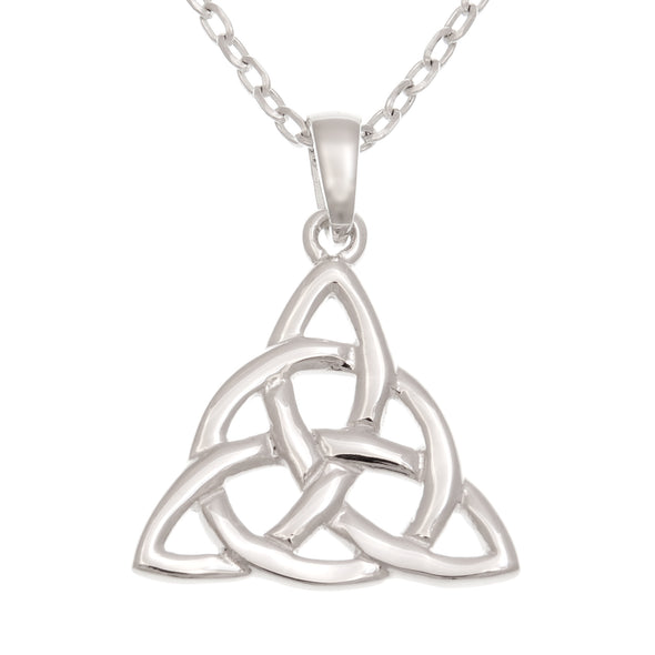Sterling Silver Celtic Pendant Necklace With 18" Chain and Jewellery Gift Box