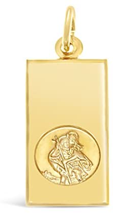 9ct Gold St Christopher Pendant with Jewellery Gift Box