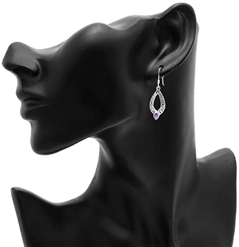 Sterling Silver and Amethyst Celtic Earrings