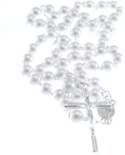 Scottish Jewellery Shop Faux Pearl 6mm Rosary Beads