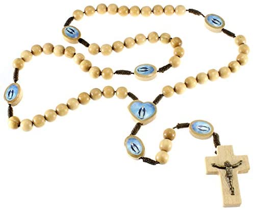 Alexander Castle Wooden Our Lady of Grace Rosary Beads