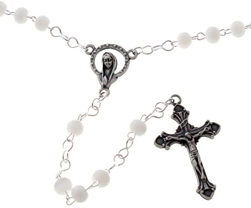 Alexander Castle Small 4mm White Rosary Beads