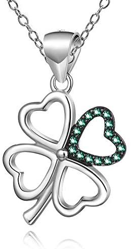 Sterling silver Four Leaf Clover Shamrock Celtic Irish Pendant Necklace with 18" Chain and gift box. Great woman's gift for Christmas or Birthday's