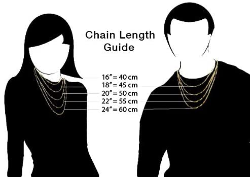 45cm 60cm Chain Length Necklace Length 45cm Chain 18