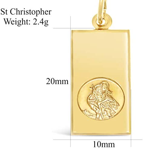9ct Gold St Christopher Pendant with Jewellery Gift Box