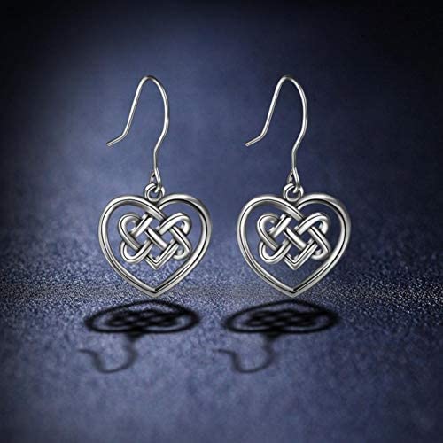 Sterling Silver Celtic Knot Drop Earrings with Jewellery Gift Box