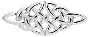 Sterling Silver Celtic Brooch for Women - APPAREL_PIN, Silver, 48mm x 18mm, Includes Jewellery Gift Box