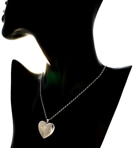 Sterling Silver and Diamond Locket with 18" Chain & Jewellery Gift Box - Great gift for a woman