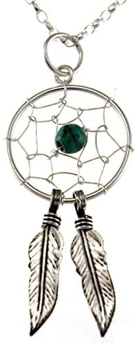 Sterling Silver Dream Catcher Pendant Necklace With 18" Chain