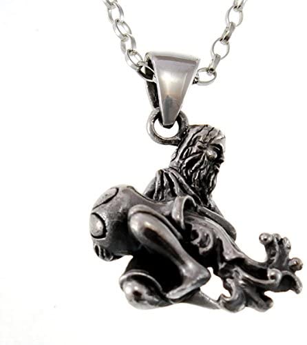 Sterling Silver Aquarius (The Water Bearer) Pendant Necklace & 18" Chain
