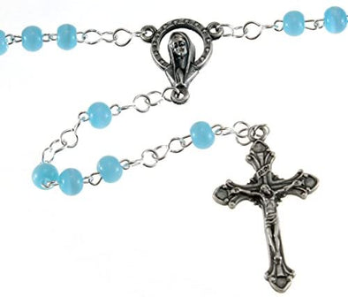 Childrens Blue Rosary Beads