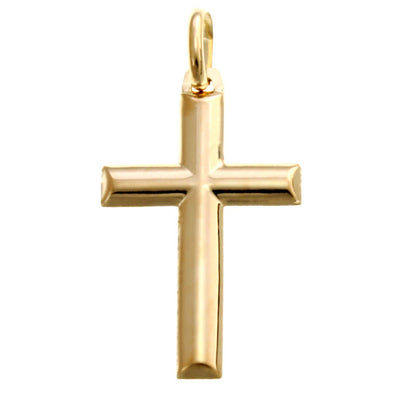 Alexander Castle Mens 9ct Gold Cross Pendant - 34mm x 22mm - Comes in Jewellery Gift Box