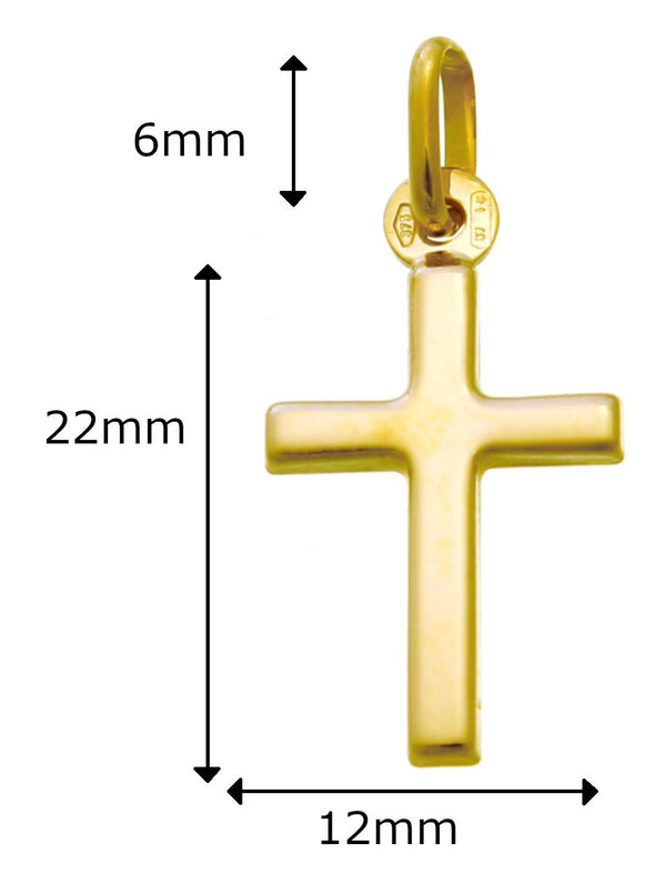 Small 9ct Gold Cross Pendant Necklace With Jewellery Gift Box