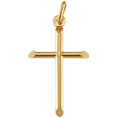 Plain 9ct Gold Cross Pendant - 18mm x 30mm - Comes in Jewellery Gift Box - Does not include necklace chain