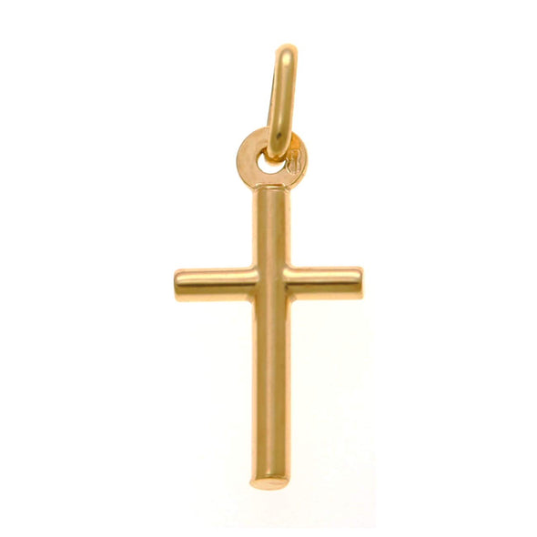 Alexander Castle Small Plain 9ct Gold Cross - 17mm x 10mm - Comes in Jewellery Gift Box - Suitable for Women or Children