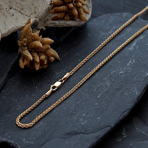 9ct Yellow Gold Rope Chain Necklace - 4.8g - 18" (45cm) - Width 2mm - Suitable for a woman - Comes in a Jewellery presentation gift box