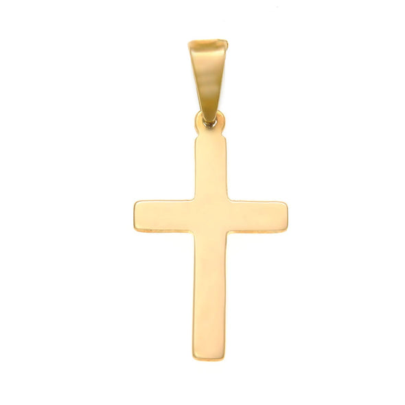 9ct Gold Cross Pendant - 14mm x 25mm - With Jewellery Presentation Box - Necklace Chain not included