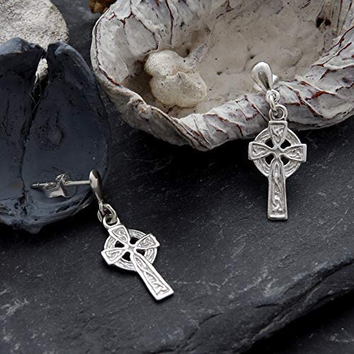 Sterling Silver Celtic Cross Earrings
