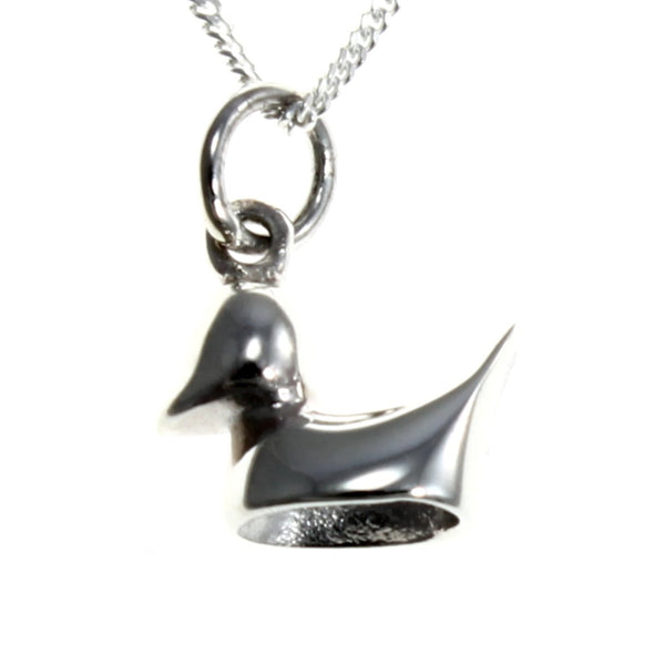 STERLING SILVER DUCK PENDANT NECKLACE WITH 18" CHAIN