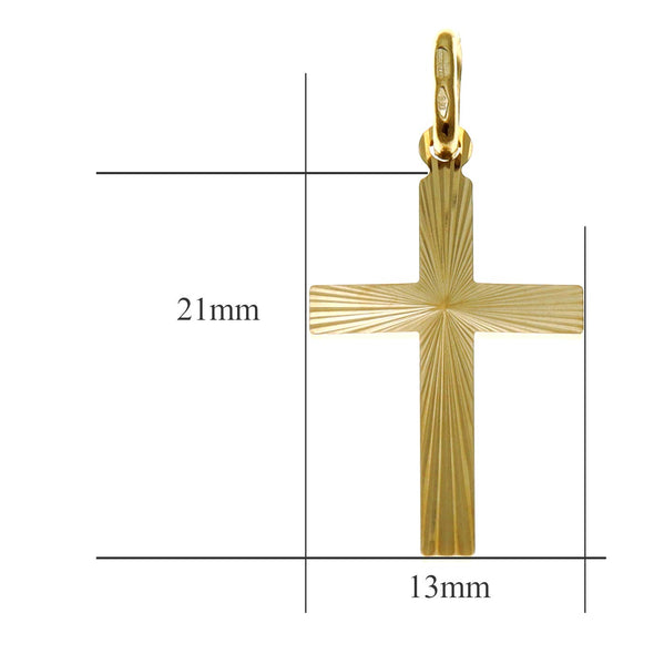 Alexander Castle 9ct Gold Cross - 21mm x 13mm - Comes in Jewellery Gift Box - Suitable for Women or Children