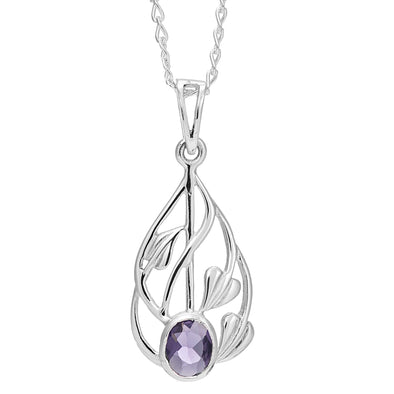 Charles Rennie Mackintosh Ametista Orecchini In Argento Sterling Charles Rennie Mackintosh Ametista Orecchini In Argento Sterling
